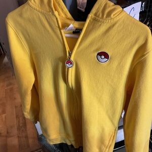 Pokemon Yellow Pikachu Hoodie with Pikachu Ears Size XL